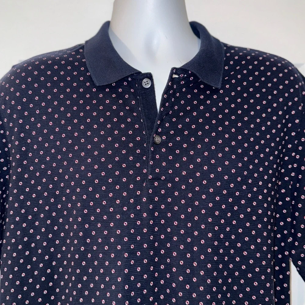 Banana Republic “Lux Lifesaver” Polo Shirt Men’s XL Navy Blue Short Sleeve